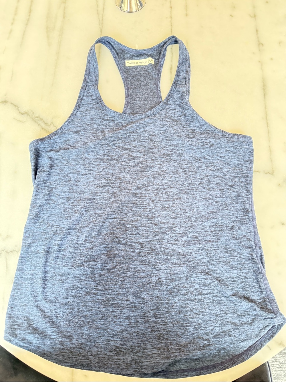 Outdoor Voices Heathered Blue Racerback Tank